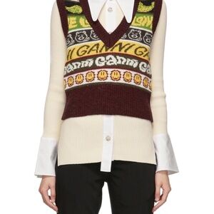 GANNI Smiley sweater vest